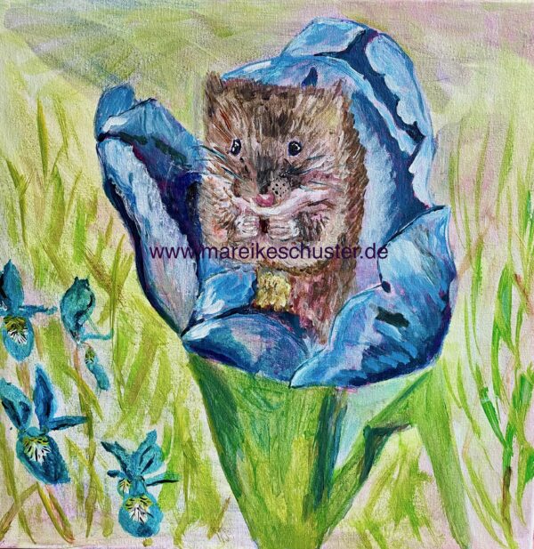 Maus in Blüte (Original)